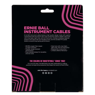 Ernie Ball 30' Coiled Straight / Straight Instrument Cable, Black image 2