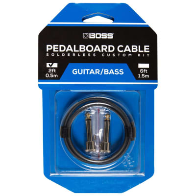 BOSS Solderless Pedalboard Cable Kit, 2 Connectors, 2ft / 0.5m Cable BCK-2 for sale