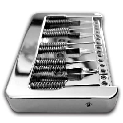 Lowe Custom Guitars 8-string Bass Guitar Bridge - Chrome image 3
