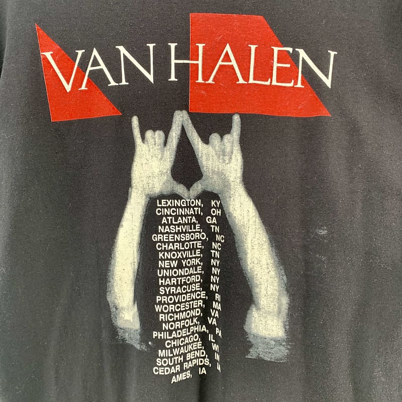 Van Halen Concert Shirt 1988 OU812 Tour Nashville, TN Vintage Medium + store Tix Stub!