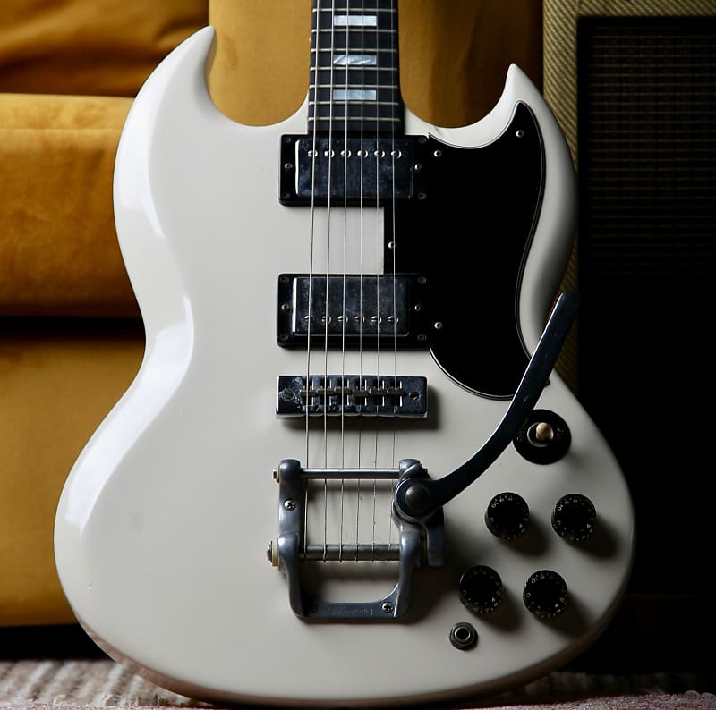 1972 Gibson SG Standard with Factory Gibson Bigsby - White image 1