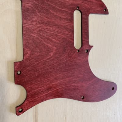 US made satin barn red wood pickguard for telecaster image 1