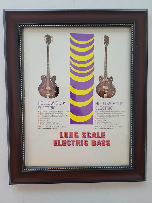 1968 Gretsch Guitars Color Promotional Ad Framed Gretsch | Reverb