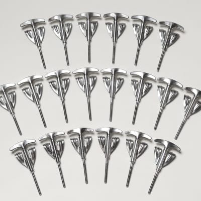 (20) Ludwig Bass Drum Tension Rods & (10) Claws, Chrome | Reverb