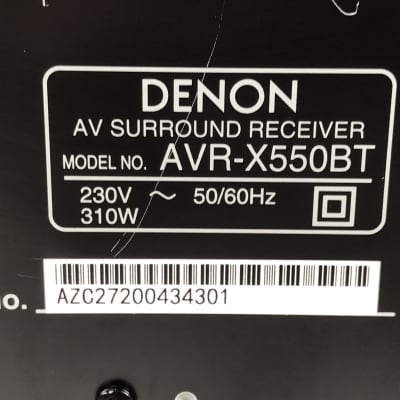 Denon AVR-X550BT AV Surround Receiver 230v image 10