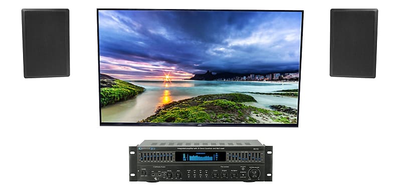 Technical Pro RX113 1500 Watt Home Theater Amplifier Receiver Bundle with (2) 5.25&quot; Speakers  			