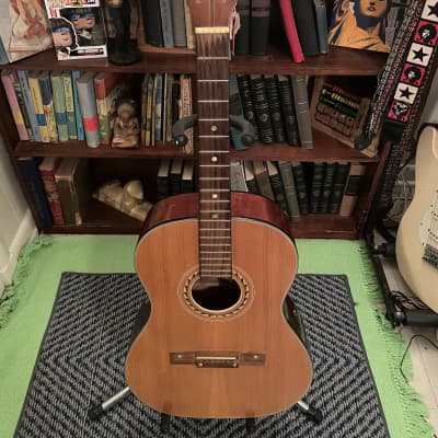 1960’s Made in Japan Silvertone  Acoustic Classical Guitar model #2688  Natural wood image 1