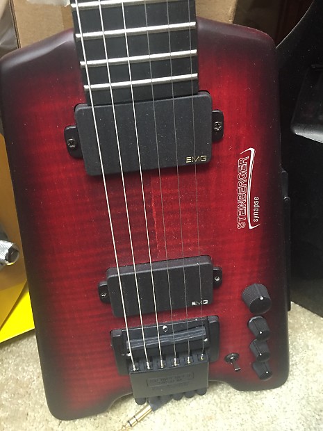 Steinberger Synapse Transcale ST-2FPA Custom baritone  Flame red image 1