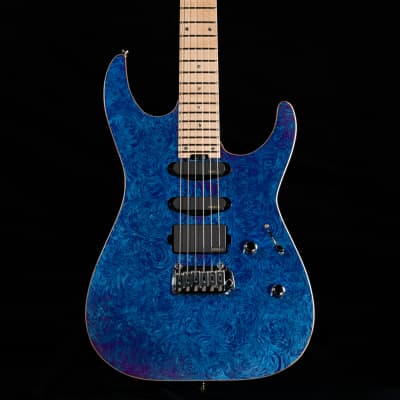 ESP USA M-III GT Galaxy Blue Marble w/ Maple Fingerboard + Stainless Steel Frets image 2