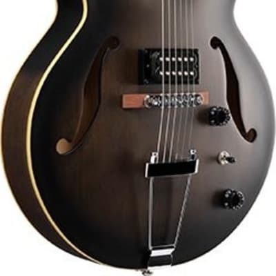 Ibanez Artcore AF75TKF Semi-Hollow Electric Guitar - Transparent Black Flat for sale