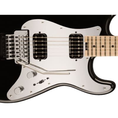 Charvel Pro-Mod So-Cal Style 1 HH FR M Guitar w/ Floyd Rose and Duncan Pickups - Gloss Black w/Mirror Pickguard image 4