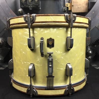 Leedy Marching Snare 1930's Marine Pearl w/ Case image 1