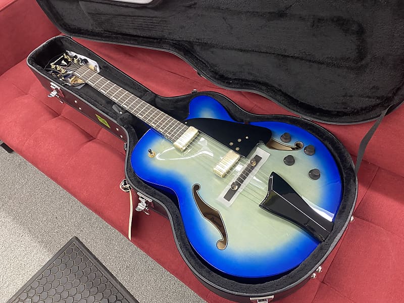Ibanez Contemporary Archtop AFC155 Hollow Body Electric Guitar 2017 - Jet Blue Burst with Case image 1