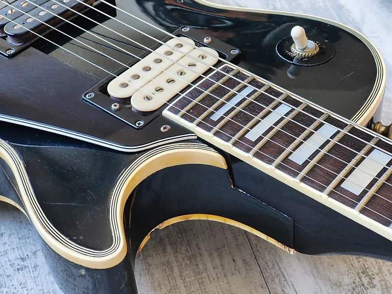 1976 Aria Pro II Japan LC-500 Les Paul Custom (Black/Ebony) | Reverb