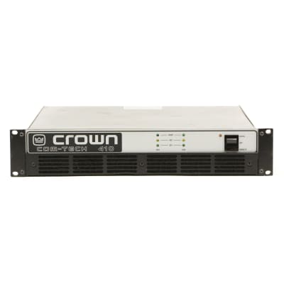 Crown Com-Tech 410 Stereo Power Supply Amplifier 240w 4 ohm Solid State Amp 2 Channel Pro Audio Monitor Com Tech for Speakers Studio Live Rack Mount Comtech CT-410 for sale