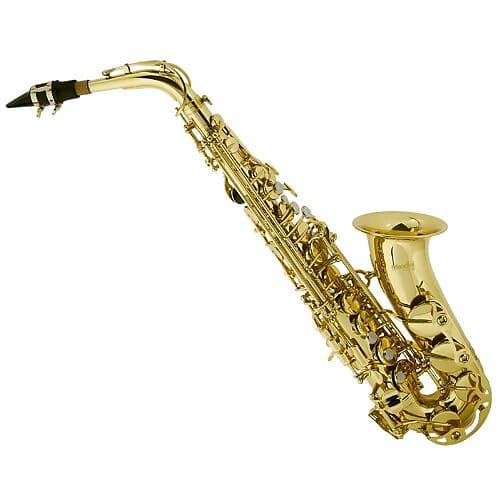 Mendini by Cecilio MAS-L+92D+PB Gold Lacquer E Flat Alto Saxophone