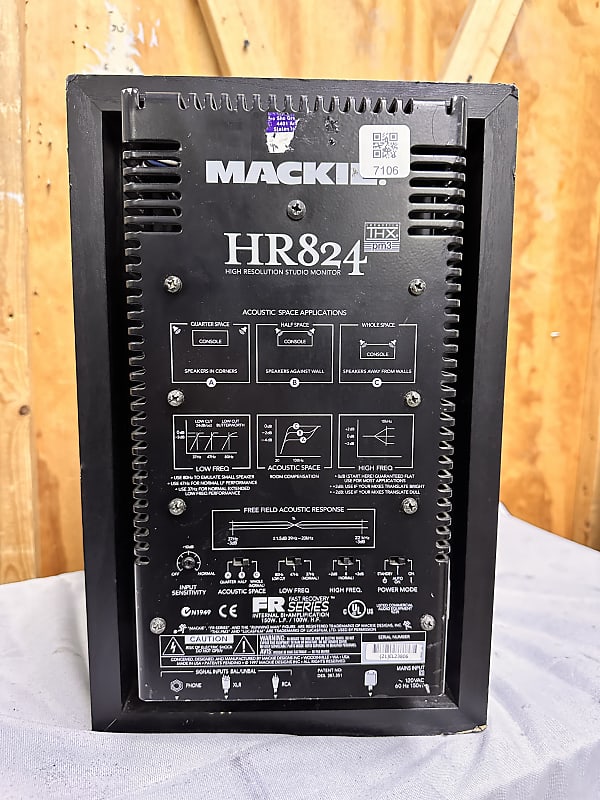 Mackie HR824 Mk1 Vintage - Made in USA Studio Monitor - Single Unit - Tested