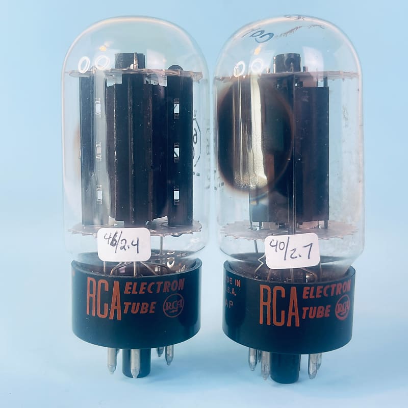 Rca 6l6gc Black Plate Matched Pair Tests Nos Fuzz Audio Reverb