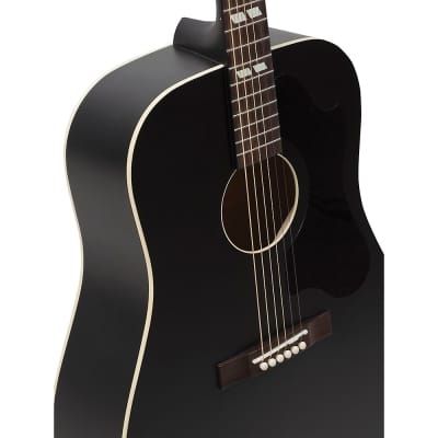 Recording King Dirty 30s 7 RDS-7 Dreadnought Acoustic Guitar Black image 7