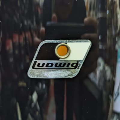 1980s Ludwig Made in USA Black Wrap Rocker 11 x 12" Tom - Looks Really Good - Sounds Great! image 2