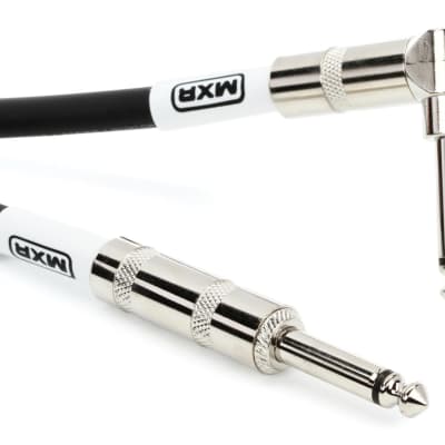 MXR DCIS10R Standard Straight to Right Angle Instrument Cable - 10 foot