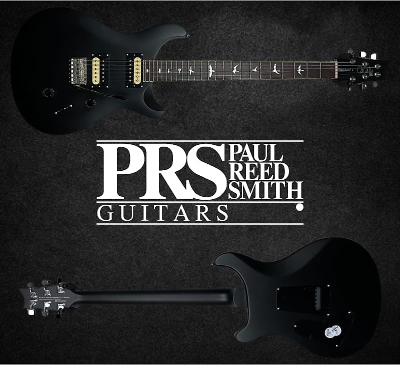 PRS SE Standard 24 Electric Guitar in Satin Black | Reverb
