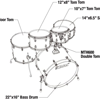 Tama CL52KRS-PGHP Superstar Classic Shell Kit 5 pcs - Gloss Sapphire Lacebark Pine/Chrome HW image 2