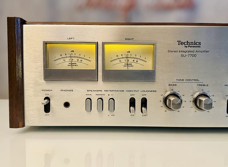 Vintage Technics ⚡SU-7700 Stereo Integrated Amplifier (50 WPC) - Serviced +  Cleaned + Wood Cabinet + LED