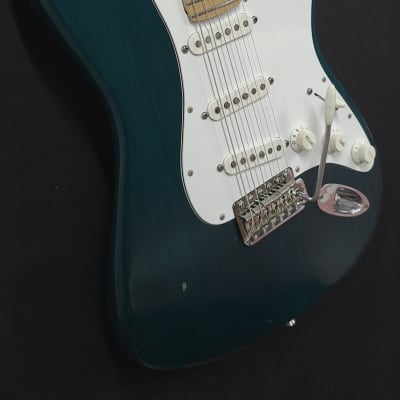 Custom Fender American Stratocaster 2002 CS69 Pups Teal Green Transparent Light Relic image 3
