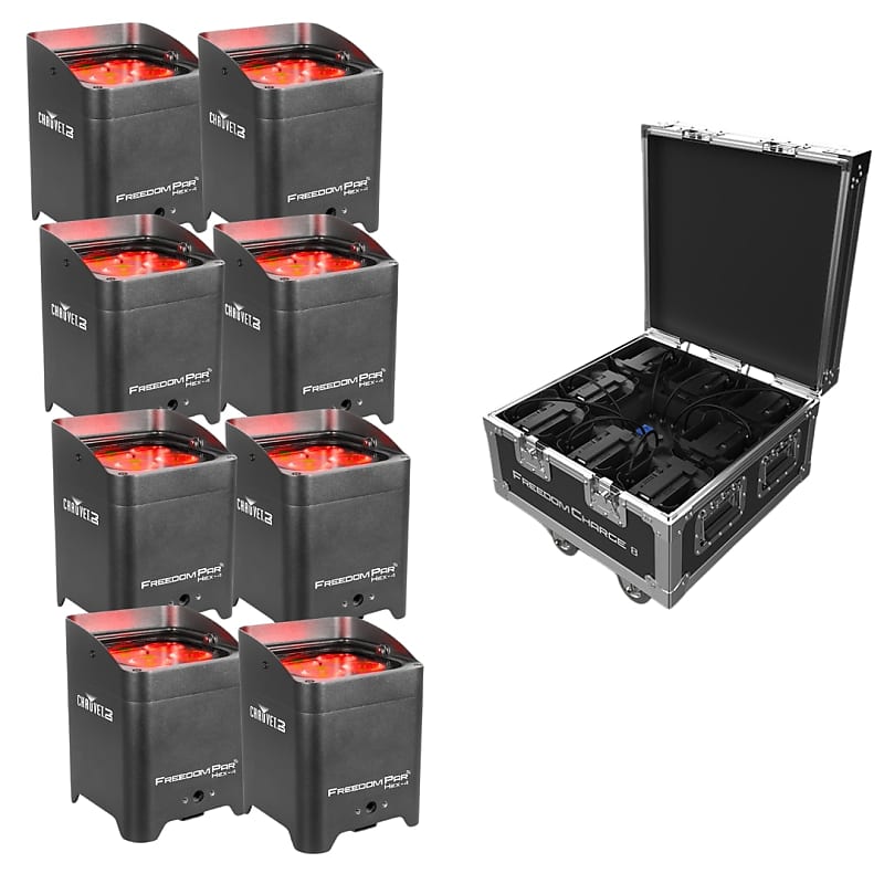 Chauvet DJ Package with 8x Freedom Par Hex 4  and Freedom Charge 8 Road Case image 1