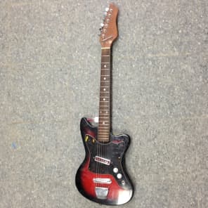 Teisco Jaguar Copy 60's Red & Black Sunburst