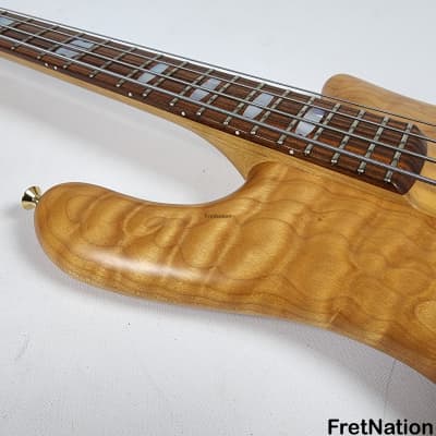 Spector NS-4 4-String Bass 1999 Woodstock Era Quilted Maple Natural Oil / Wax EMG HAZ 8.90lbs #386 image 10