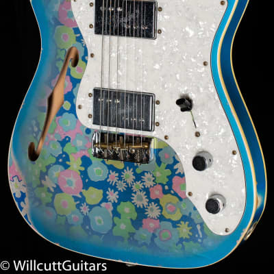 Fender Custom Shop 1972 Thinline Telecaster Custom Relic Aged Blue Floral (369) image 1