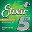 Elixir Strings Stainless Steel 5-String Bass Strings w NANOWEB Coating, Long Scale, Light (.045-.130) 14777