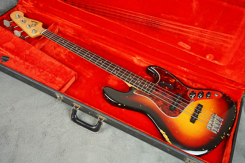 1964 Fender Jazz Bass Sunburst + OHSC | Reverb UK