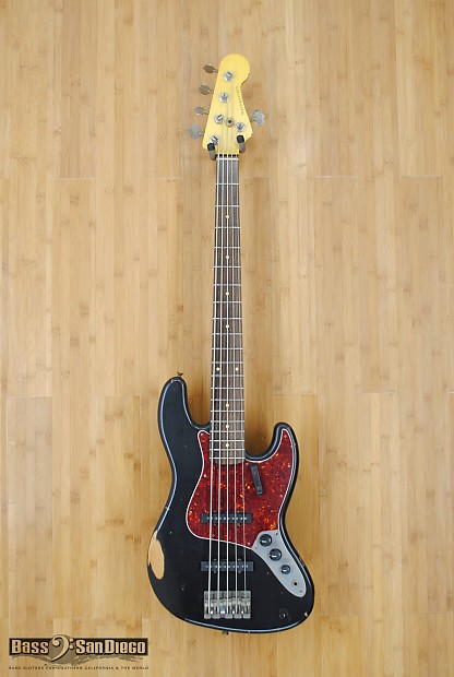 Nash Guitars JB5 Black 5 string bass | Reverb