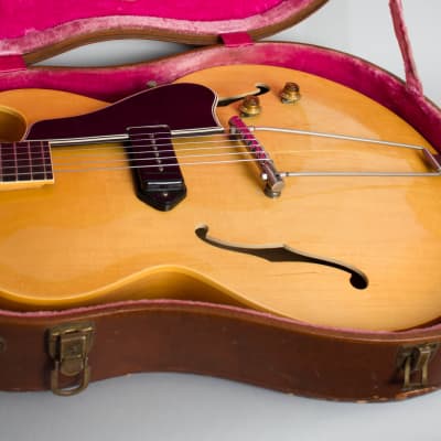 Gibson  ES-225TN Thinline Hollow Body Electric Guitar (1957), ser. #U389-18, original brown hard shell case. image 12