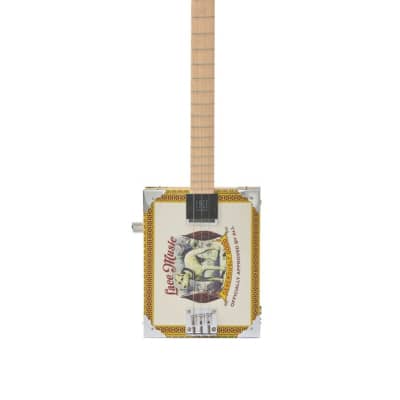 Electric Cigar Box Guitar Pero Pup 3 String - Left Hand image 4