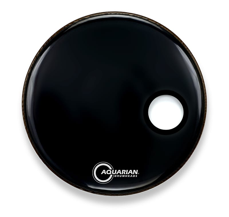 Aquarian - SMPTCC22BK - 22" Small Off-Set Port Resonant Bass Drum Black image 1