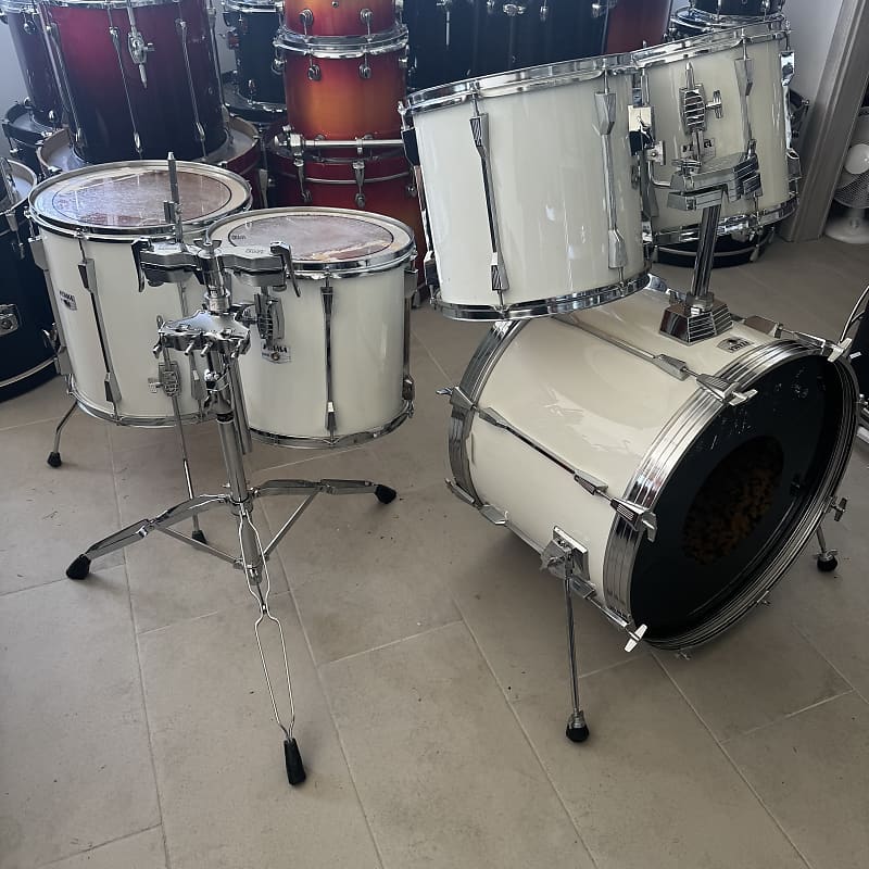 Tama Rockstar 22,12,13,14,16 drumkit (japan!) - White wrap image 1