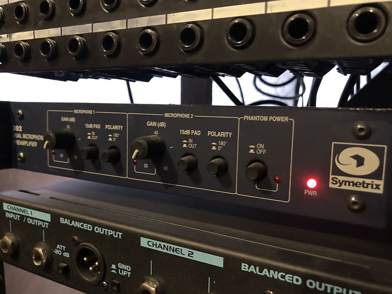 Symetrix 302 Dual Microphone Preamplifier 90’s - Dark Blue image 1