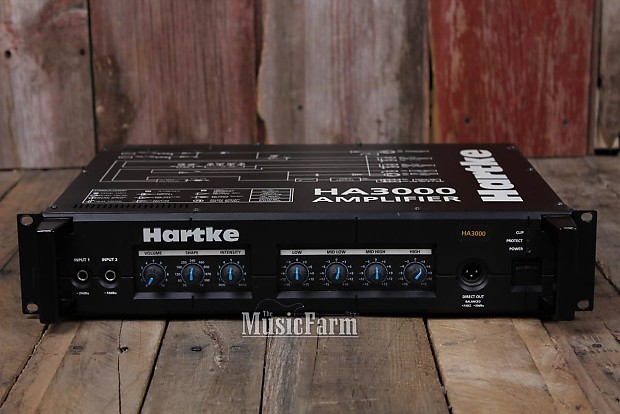 Hartke HA3000 Electric Bass Guitar Amplifier Head 300 Watt Rack Mount  Amplifier