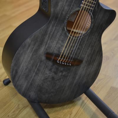 Faith Naked FKVBK Venus OM Black All Solid Electro Acoustic Guitar & Case image 10