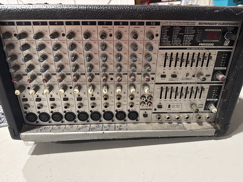 Behringer Europower PMX2000 2x250-Watt Stereo Powered Mixer