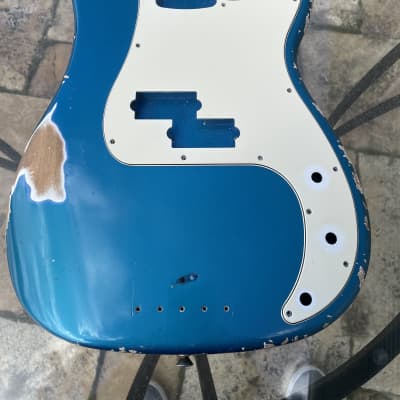 MJT fender Precision bass body - Lake Placid Blue for sale