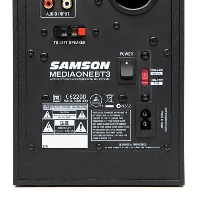 Samson MediaOne BT3 Active Studio Monitors with Bluetooth® SAMBT3 image 2