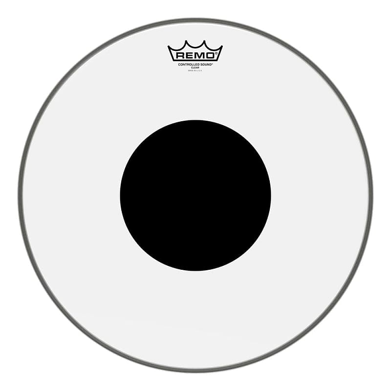 Remo Clear Controlled Sound 16" Drum Head w/Black Dot On Top image 1