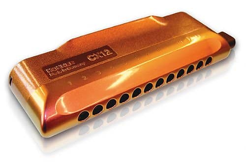 Hohner 7545/48 CX12 Jazz Chromatic Harmonica Key of C Red to Gold image 1
