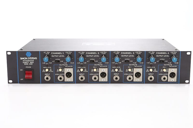 Simon Systems RDB-400 4-Channel Integrated Direct Box w/ XLR | Reverb