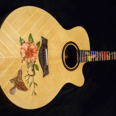 Blueberry Handmade Acoustic Guitar Grand Concert Cutaway Built to Order - 90 Day Delivery image 7